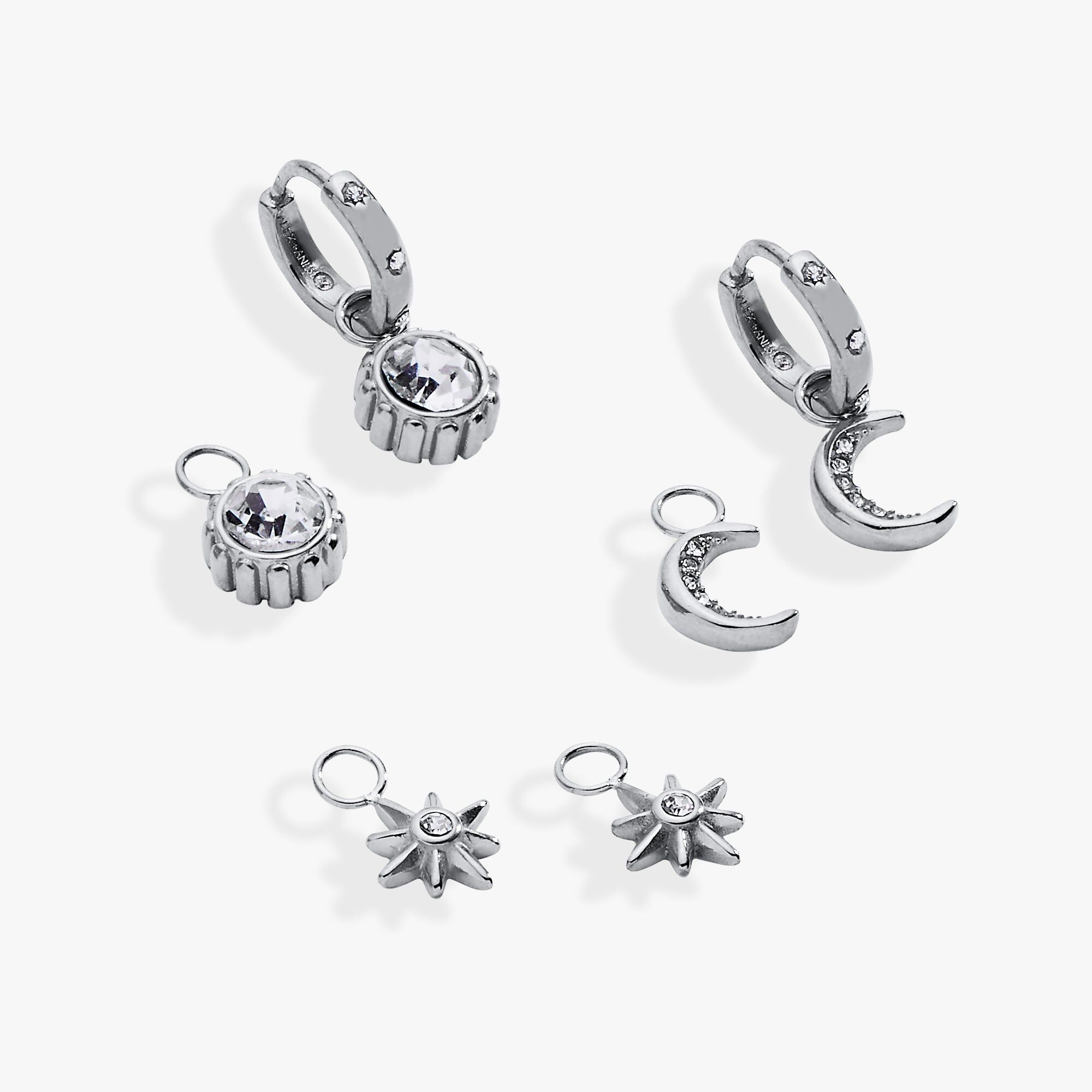 Celestial Mix & Match Earring Set of 4, Silver / Silver, hi-res image number 0