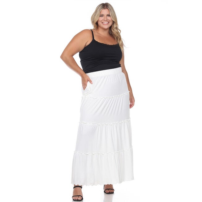Tiered Maxi Skirt, , alternate image number 8
