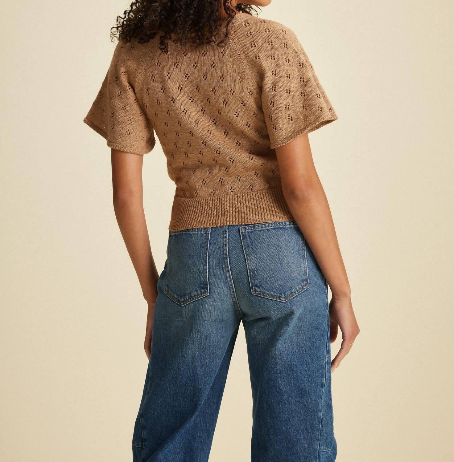 BALLET TOP IN BEIGE MELANGE, , alternate image number 5