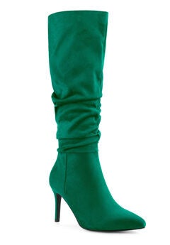 Slouch Pointed Toe Stiletto Heel Knee High Boots