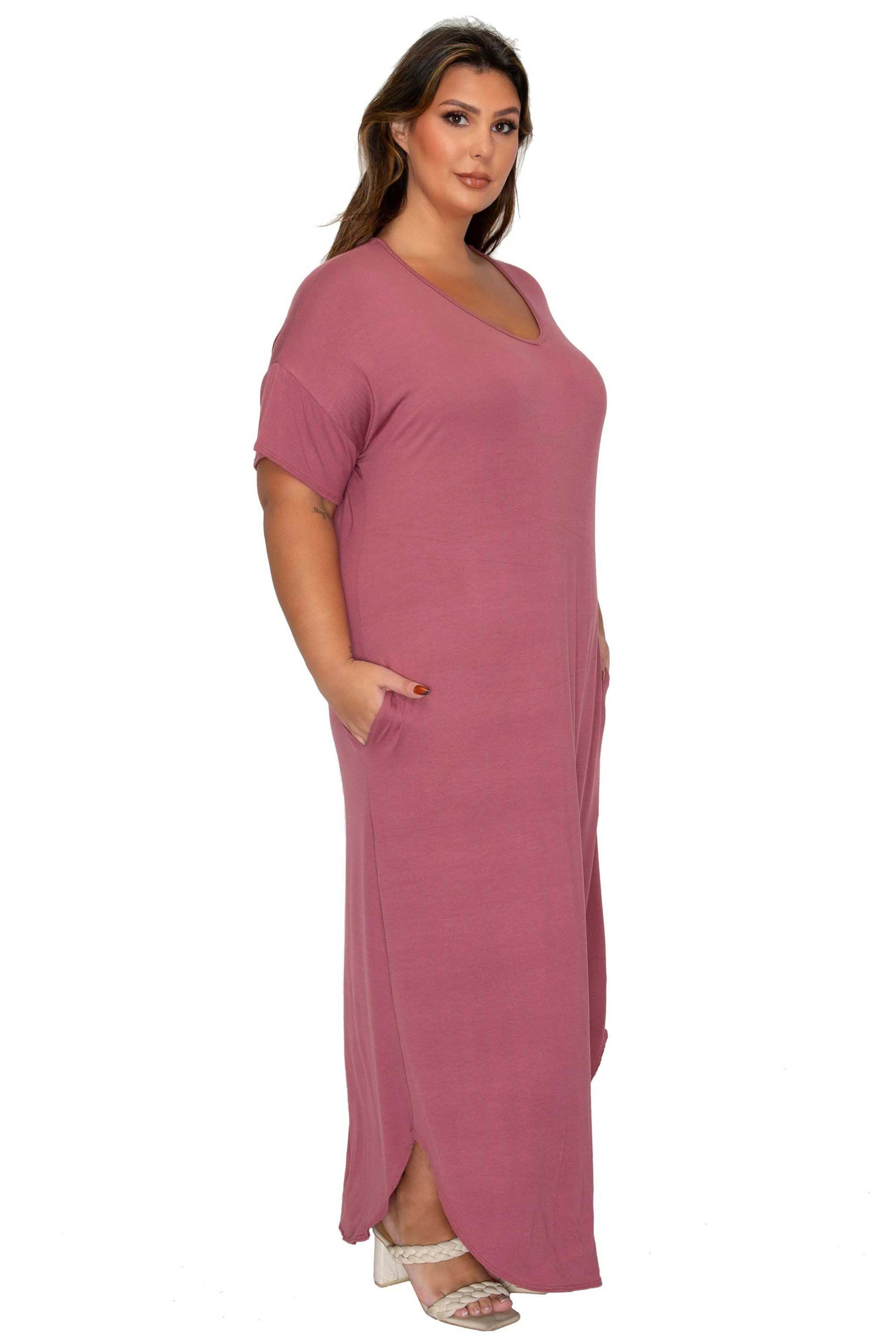 Scarlett Pocket Maxi Dress, Mauve Dark / Mauve, alternate image number 1