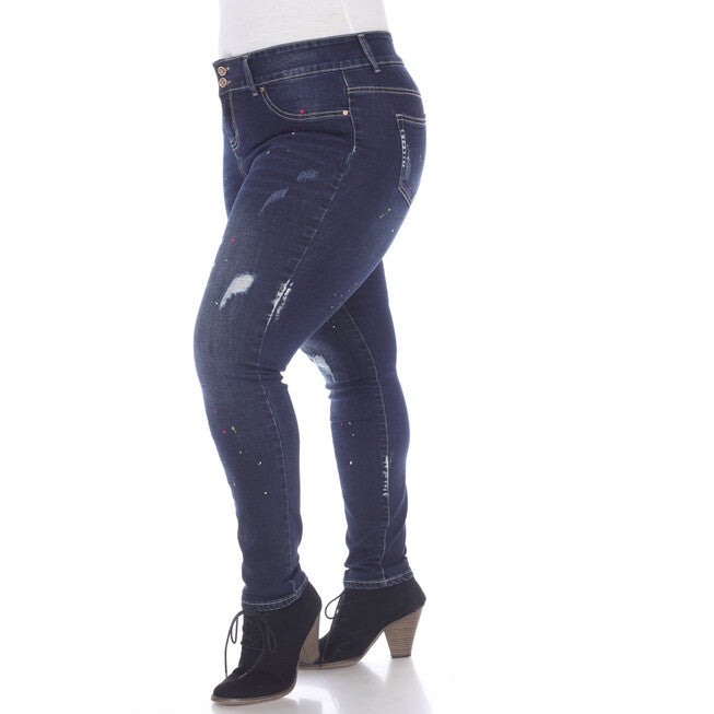 Paint Effect Dark Blue Denim, , alternate image number 8