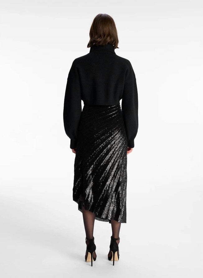 TORI SKIRT IN BLACK, Black / Black, alternate image number null