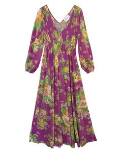 The Joni Magenta Floral Maxi Dress