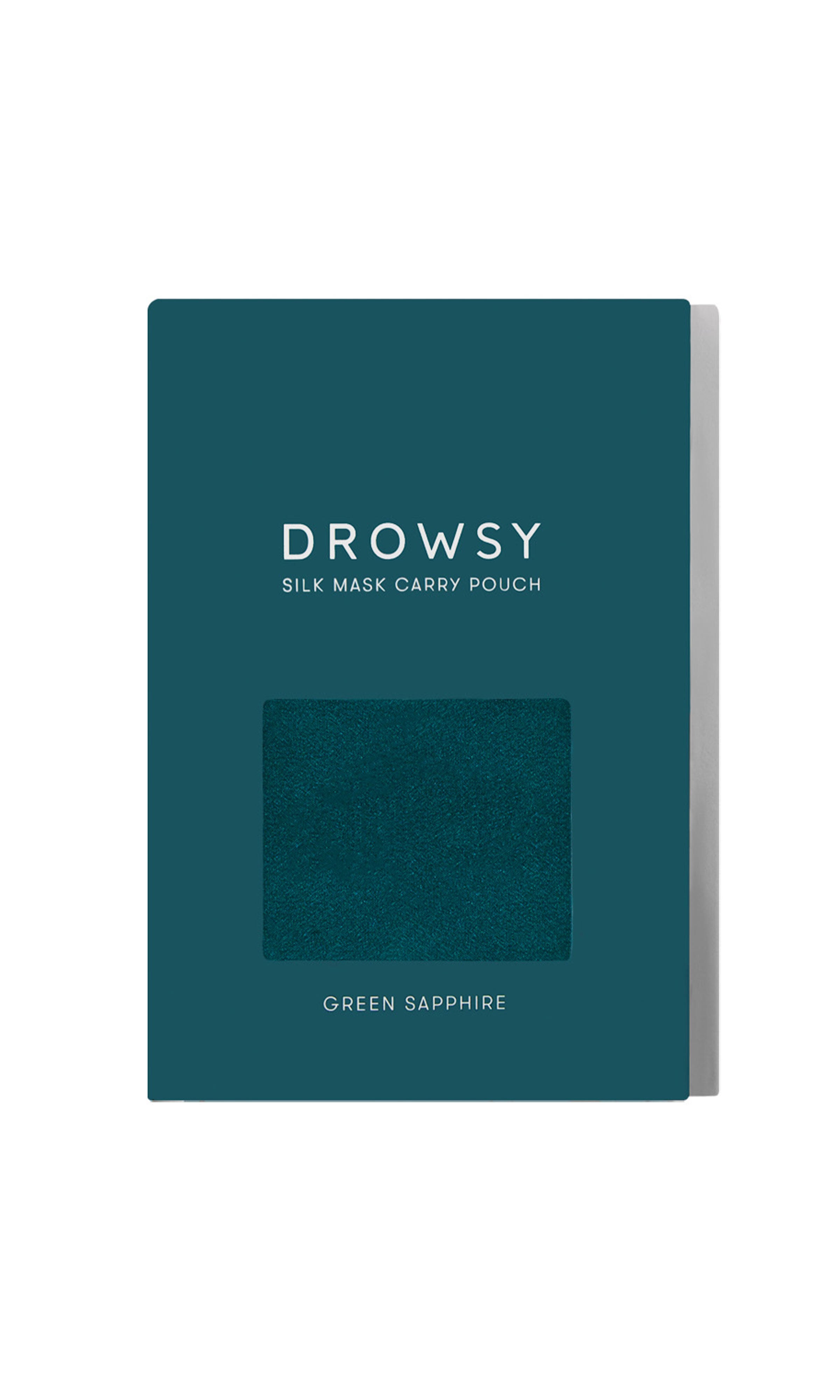 Silk Eyemask Carry Pouch, Green Sapphire / Kelly Green, alternate image number 2