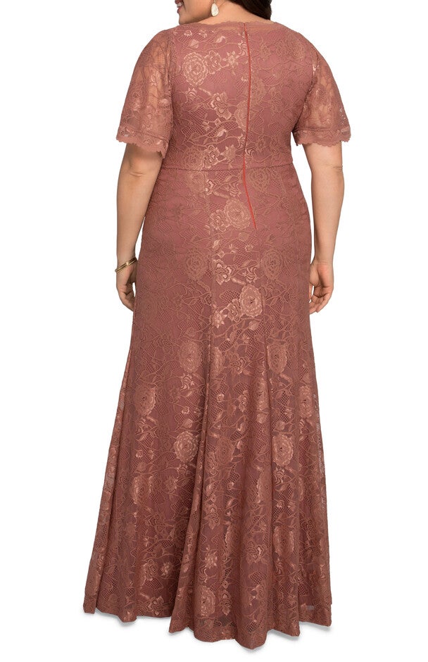 Symphony Lace Evening Gown, MAUVE ROSE / Mauve, alternate image number null