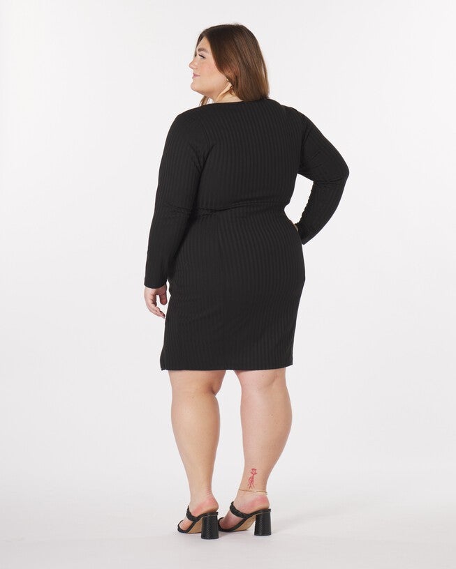 Liz Mini Dress, Black / Black, alternate image number 3