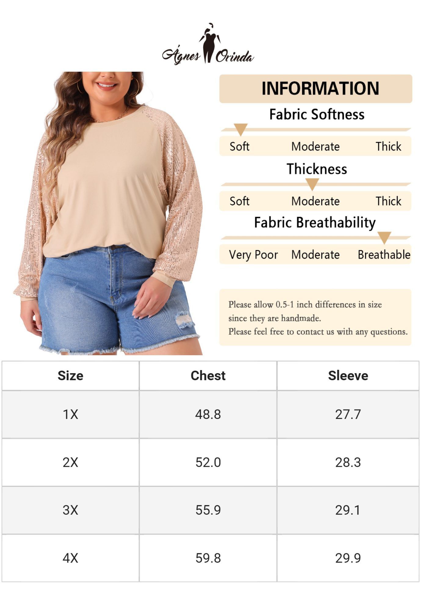 Long Sleeve Shimmer Glitter Sparkle Sequin Top, Pink / Pink, alternate image number 4