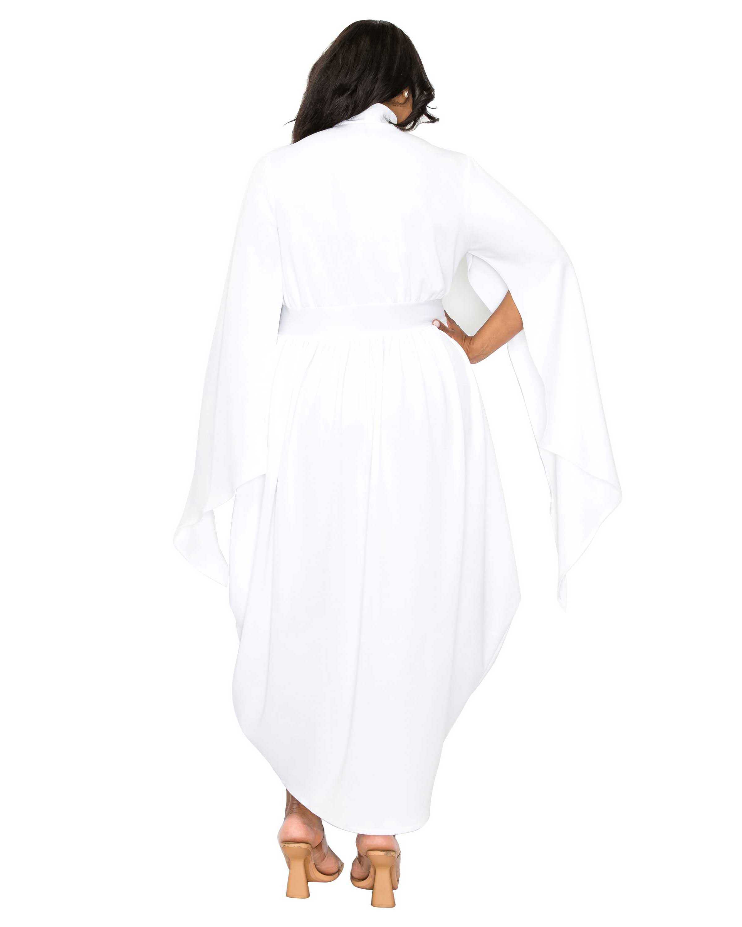 TINA TULIP HEM POCKET DRESS, Ivory / Ivory, alternate image number 1