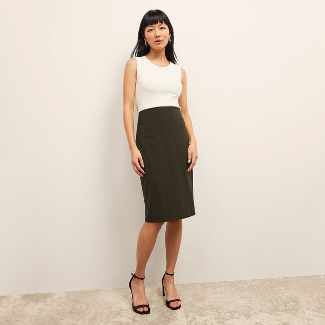 Paige Tank - Ribbed Pima Cotton, Ivory / Ivory, alternate image number 3