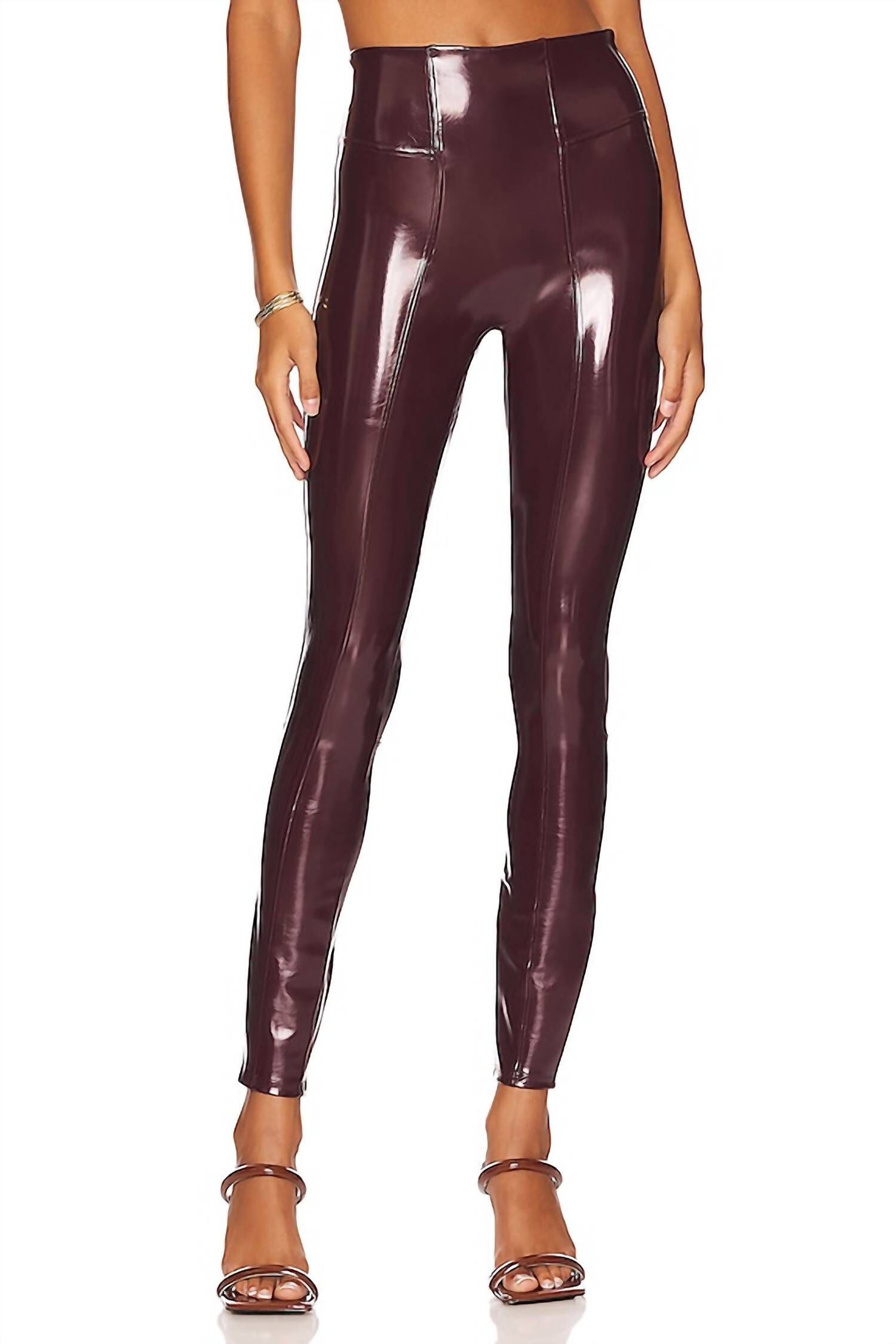 Patent Faux Leather Legging In Ruby, Ruby / Red, hi-res image number 0