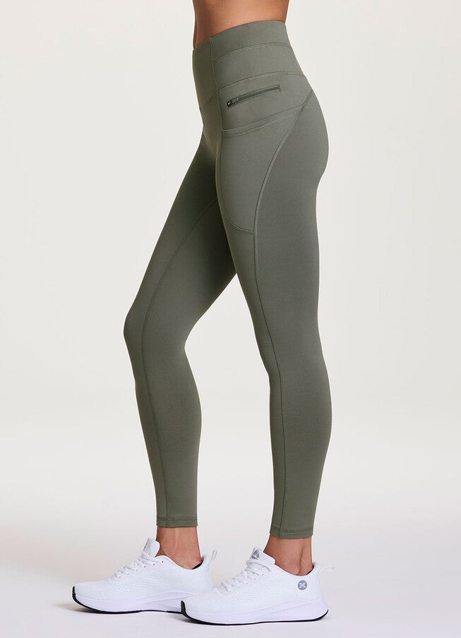 Plus Prime Hit The Road Fleece Legging, Mulled Basil / Sage Green, alternate image number 4