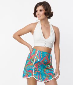 Smak Parlour White Feelin Groovy Crop Top