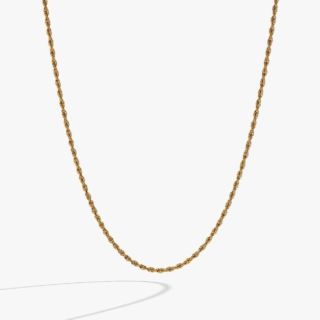 Mini Rope Chain Necklace, Gold / Gold, hi-res image number 0
