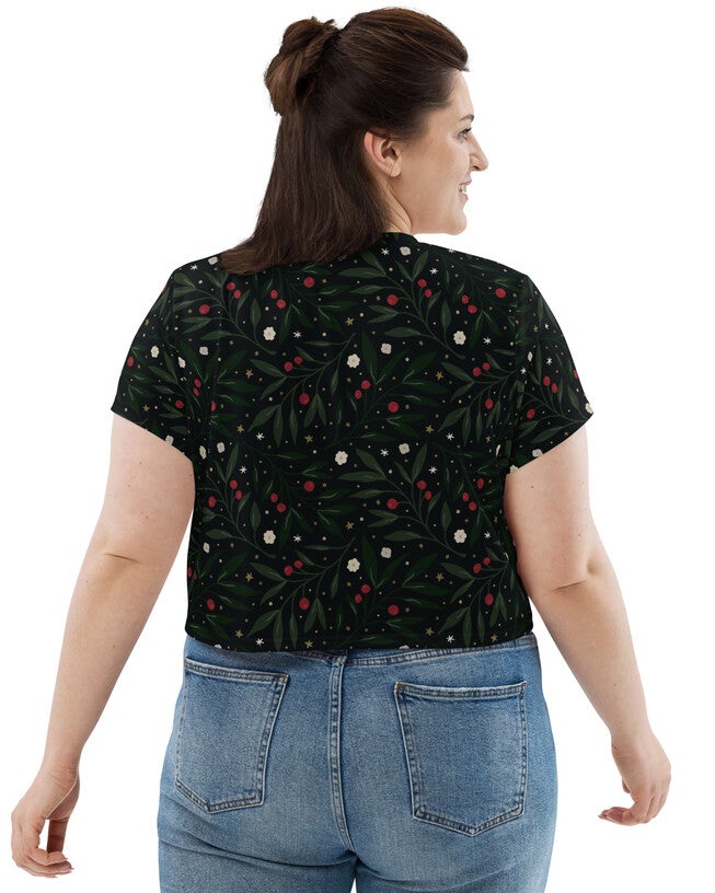 Nocturnal Holly Crop Tee, , alternate image number null