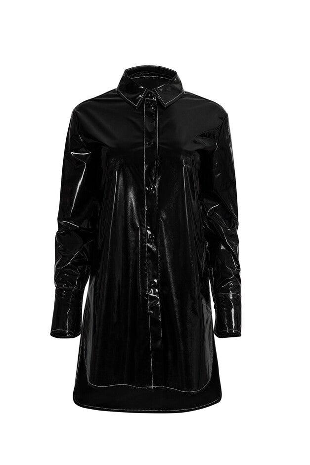 Patent Blouse, Black / Black, alternate image number 2