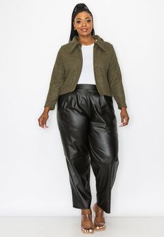 ERICA SHEARLING CROP JACKET