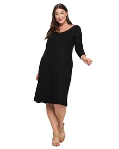 PLUNGE NECK CASHMERE RIB MIDI DRESS