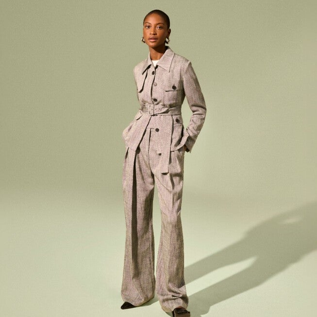 Emery Safari Blazer - Porto Weave, BlackWhite / Light Grey, alternate image number 1