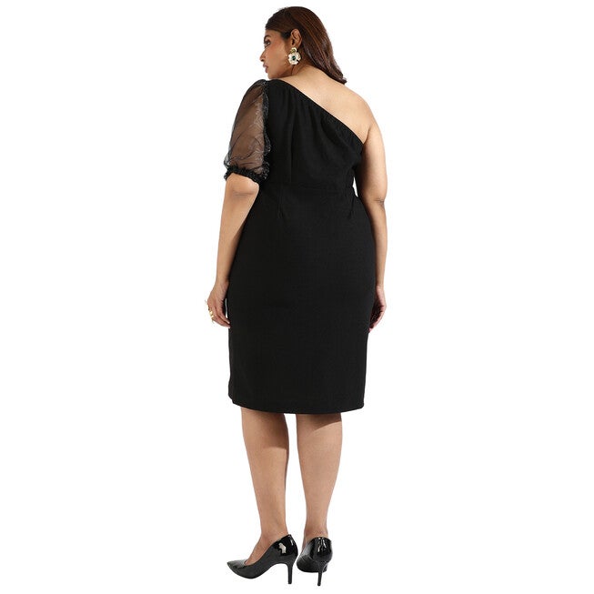 Women Black Bodycon Dresses, Black / Black, alternate image number 2