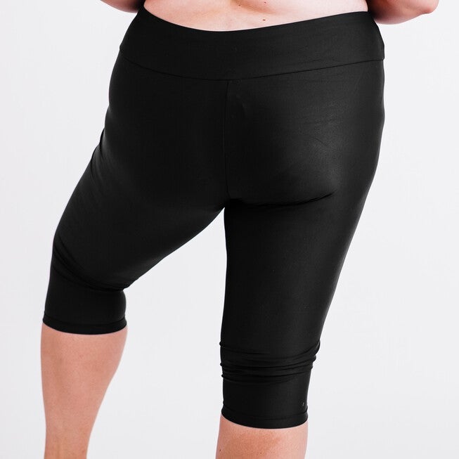 Capri Swim Leggings, Black / Black, alternate image number null