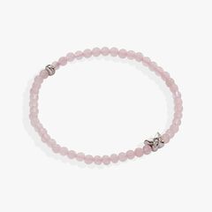 Butterfly Rose Quartz Mini Stretch Bracelet