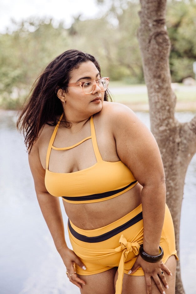 Moe vintage inspired halter bikini top, , alternate image number 6