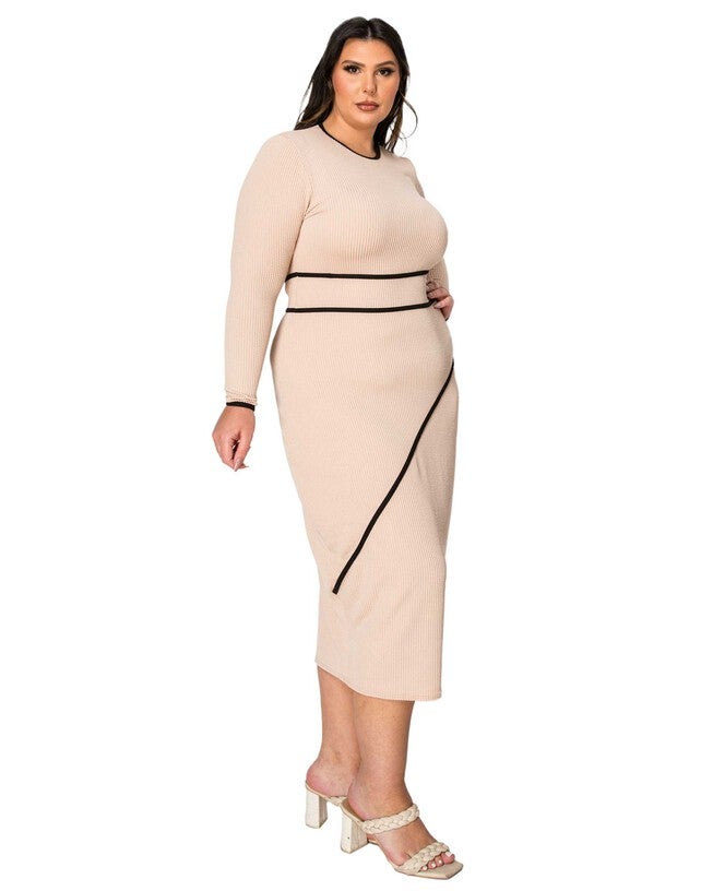 ELORA SWEATER DRESS, Crme / Beige, alternate image number 1