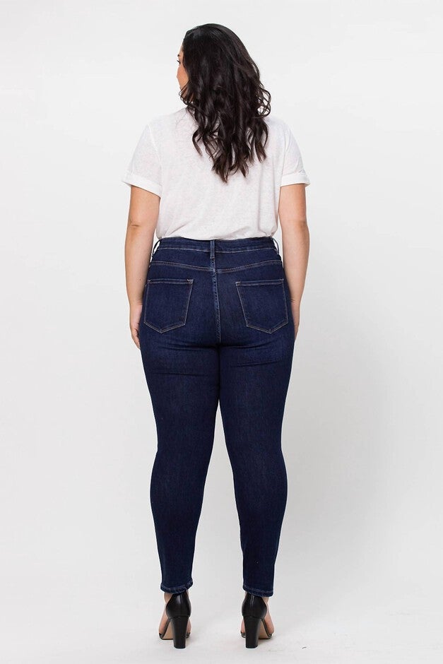 HIGH RISE ANKLE SKINNY JEANS IN DARK WASH, Dark Wash / Dark Wash, alternate image number 1