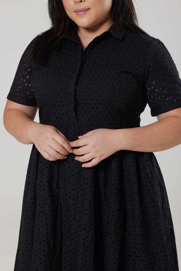 Harlow Black Dress, Black / Black, alternate image number null