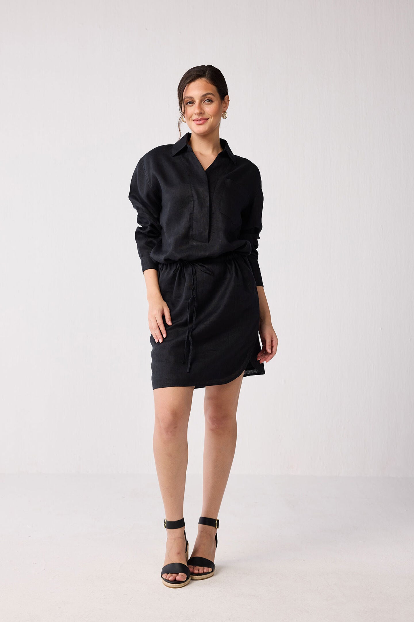 Meet me by the Cliff Dress in Black, Black / Black, hi-res image number 0