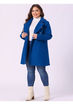 A-LINE PETER PAN COLLAR DOUBLE BREASTED PEACOAT