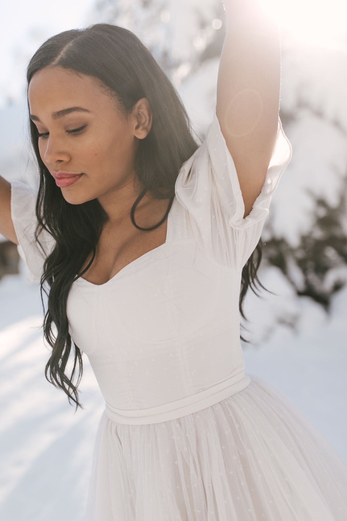 Ballerina Dress, White / White, alternate image number 2