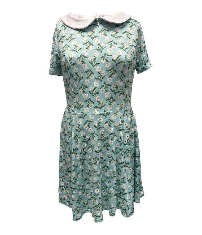 Unique Vintage Light Blue & Daisy Margot Fit & Flare Dress | Dia & Co Unique Vintage Light Blue & Daisy Margot Fit & Flare Dress | Dia & Co