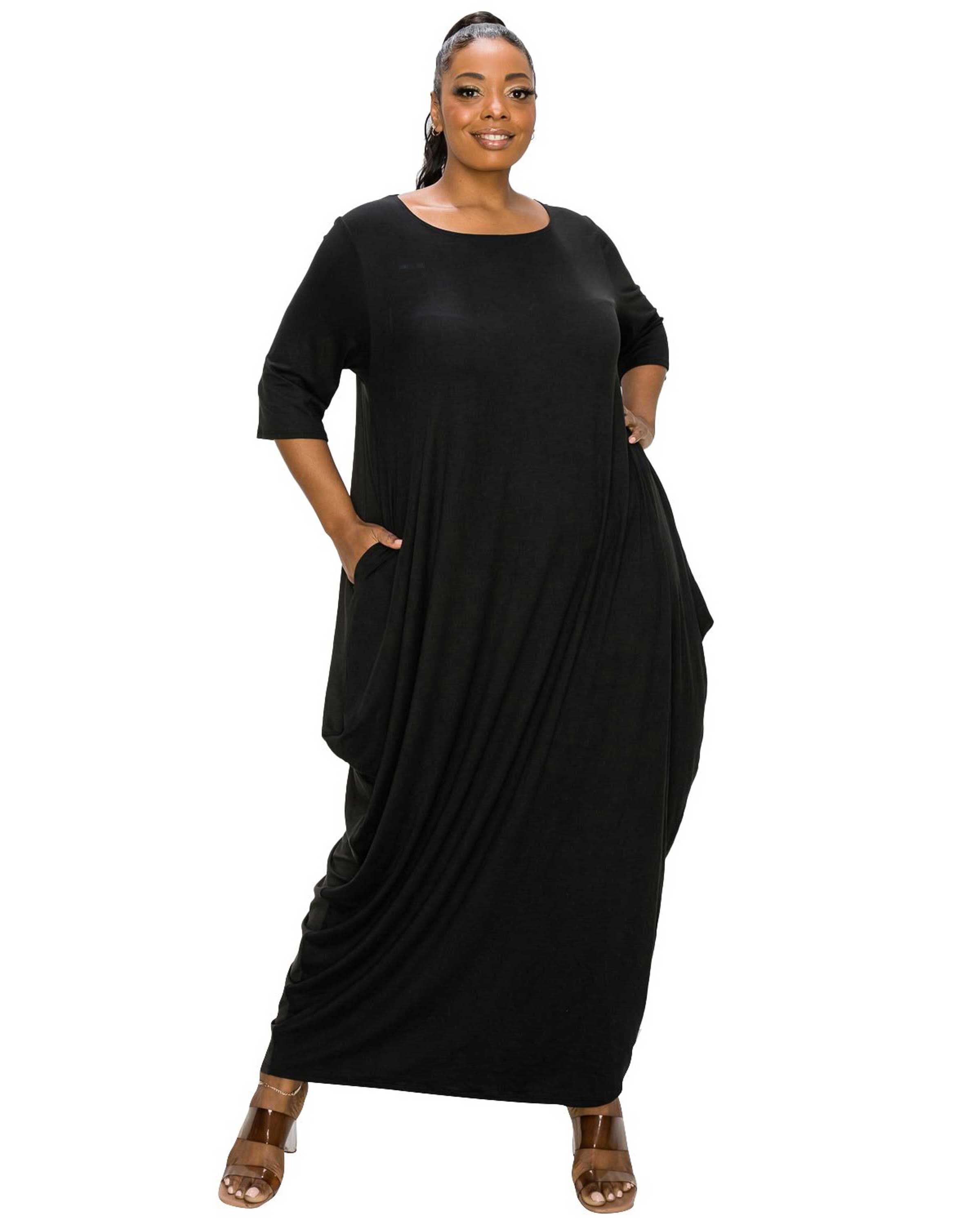 DIANA MAXI DRESS, Black / Black, hi-res image number 0