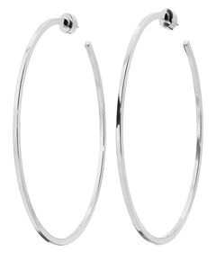 3" Ava Hoops Silver