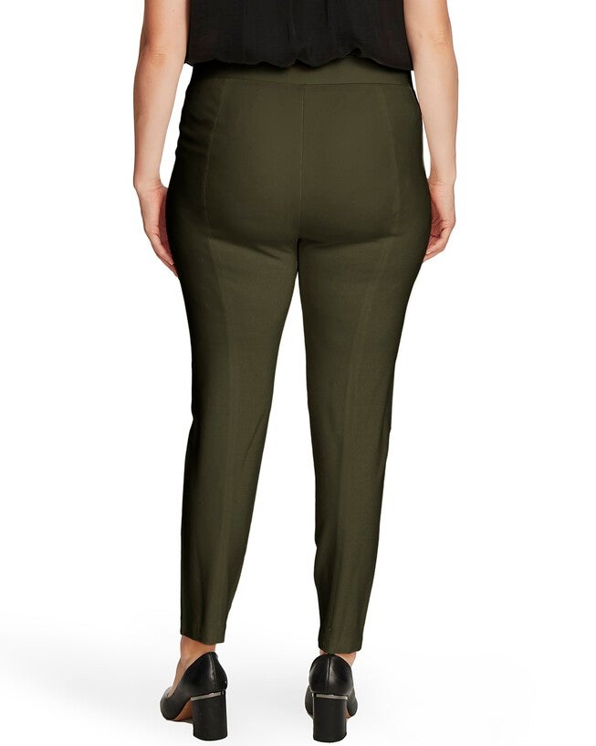 Luna Ponte Legging, PINE FOREST / Olive Green, alternate image number 1