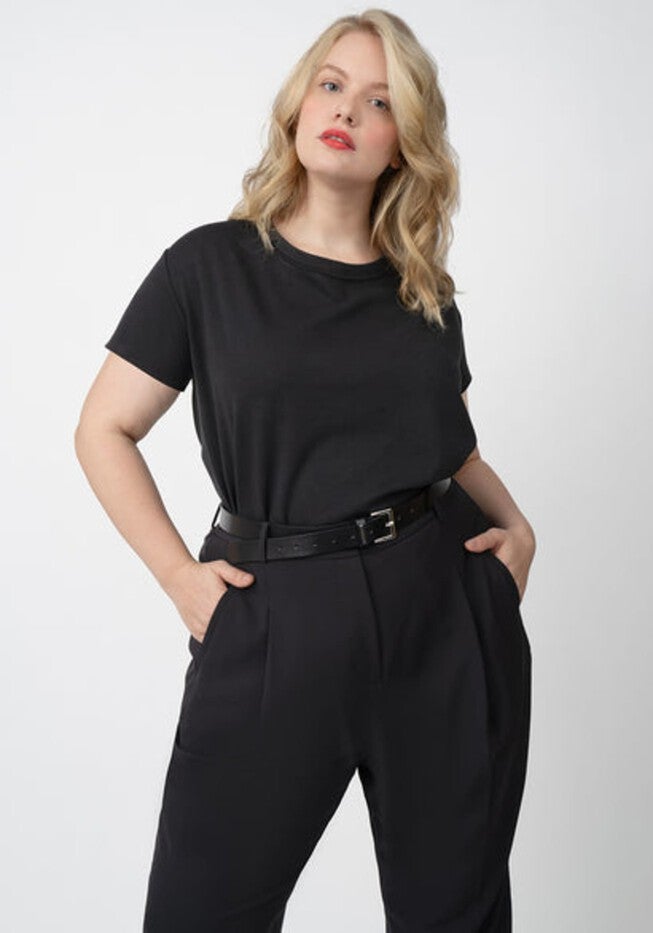 COOLROSE LUXE REVERSIBLE TEE SHIRT, Jet Black / Black, alternate image number 1
