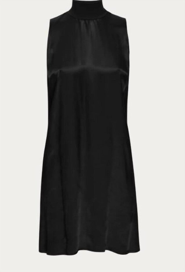 JETT MOCK NECK DRESS IN BLACK, Black / Black, alternate image number 3