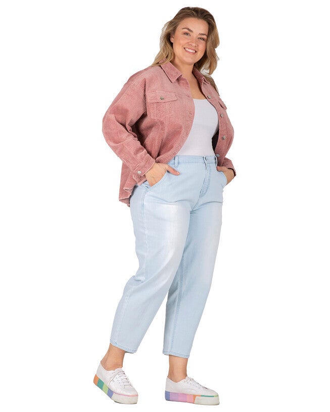 Harlow Plus Size High Rise Easy Fit Cropped Jeans, , alternate image number 8