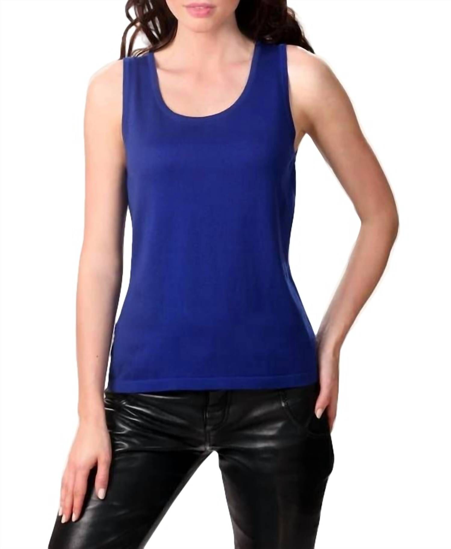 BRA FRIENDLY TANK TOP IN COBALT, Cobalt / Cobalt, hi-res image number 0