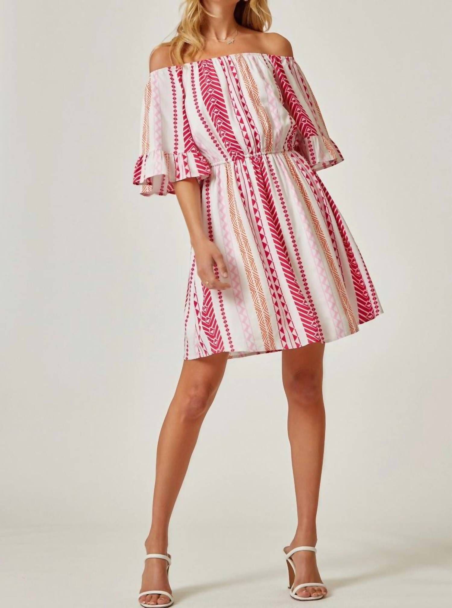 GIRLS DAY OUT DRESS IN PINK/ORANGE, PinkOrange / Pink, hi-res image number 0