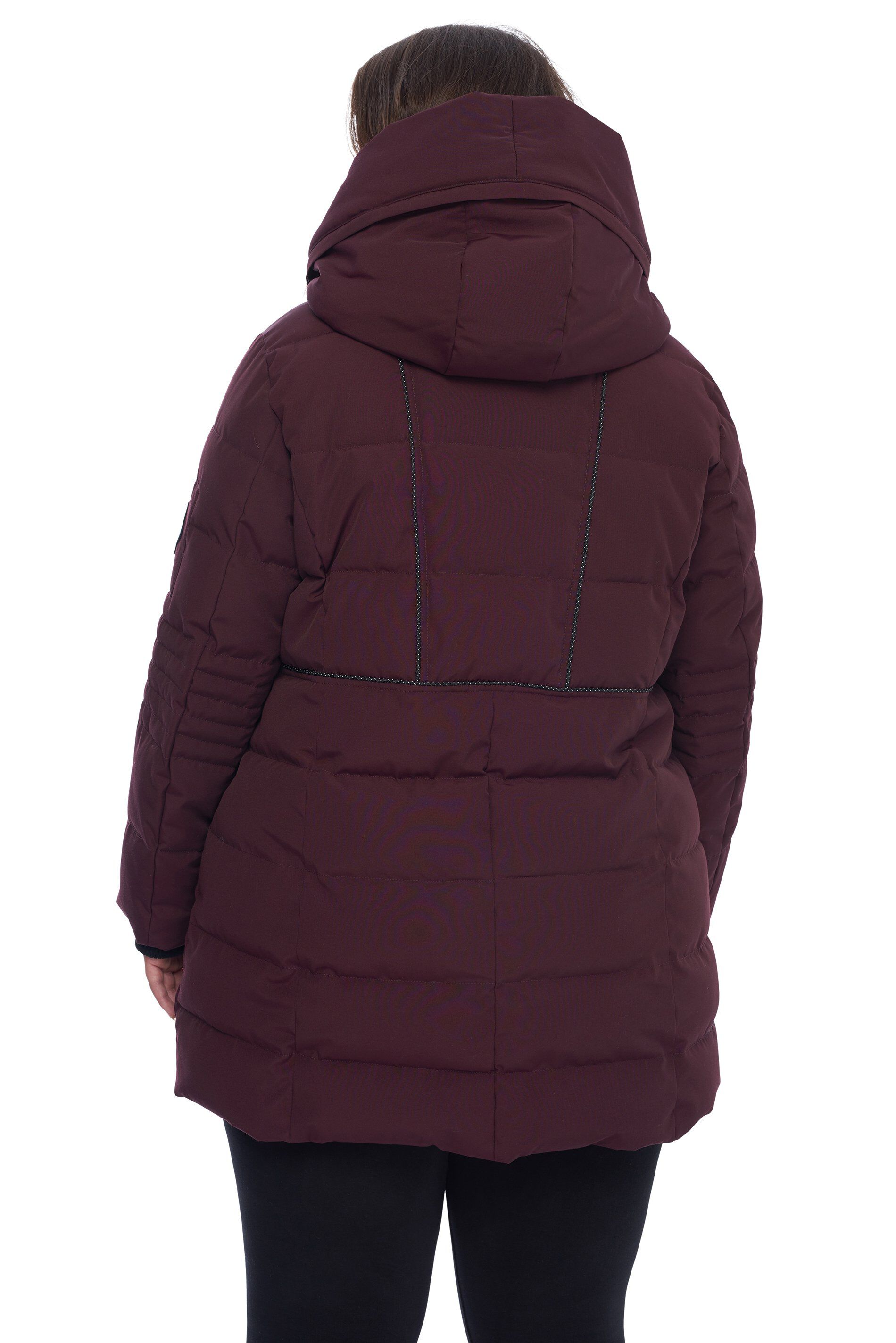 Women&#39;s Plus Size - KOOTNEY | Vegan Down Recycled Mid-Length Parka Coat, Grape / Purple, alternate image number 3