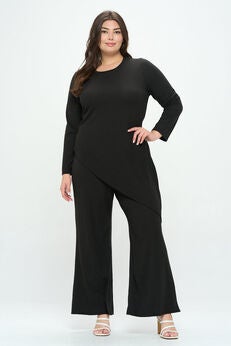 ASYMMETRICAL RIB LOUNGEWEAR SET