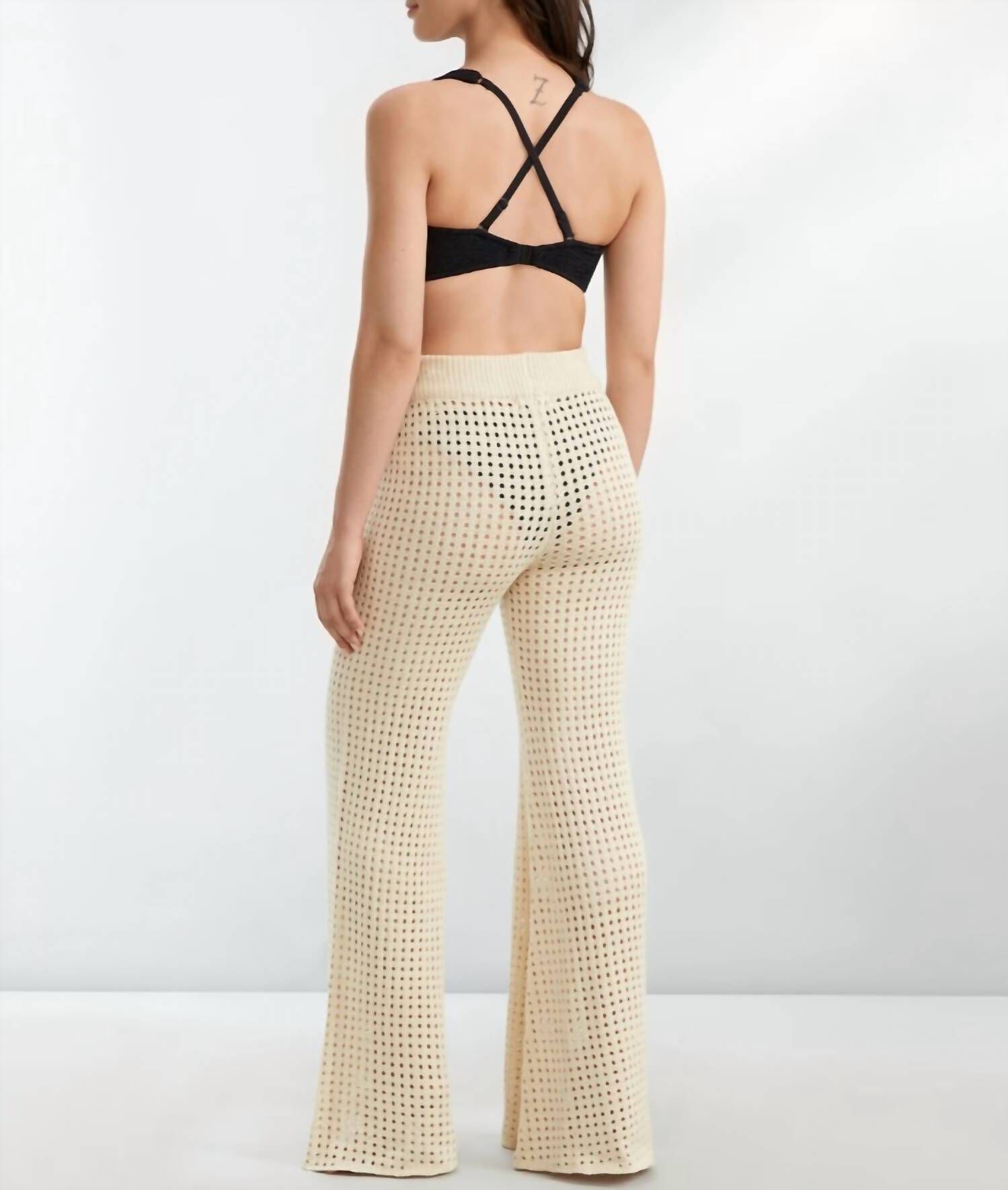 CROCHET PANTS IN NATURAL, , alternate image number 2
