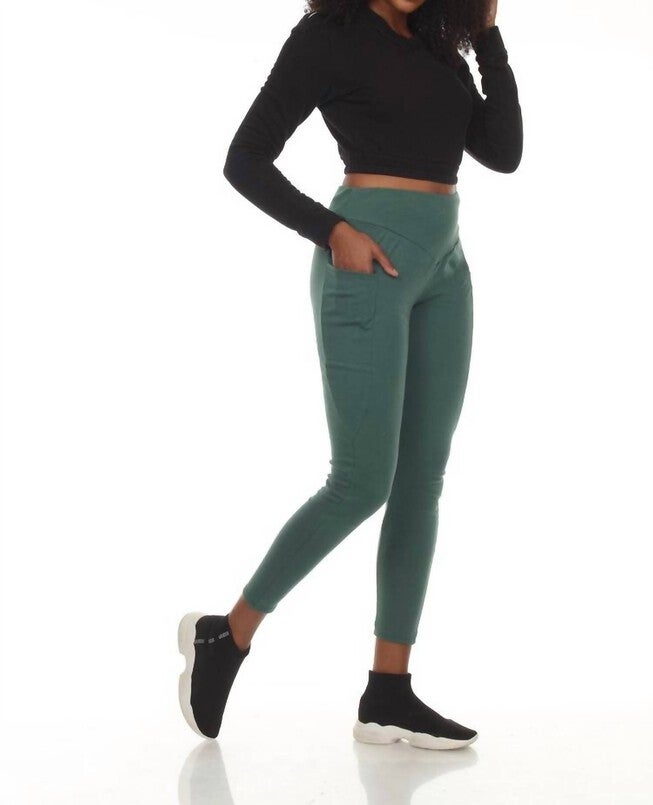 Yolanda Yoga Leggings in Forest Green, , alternate image number null