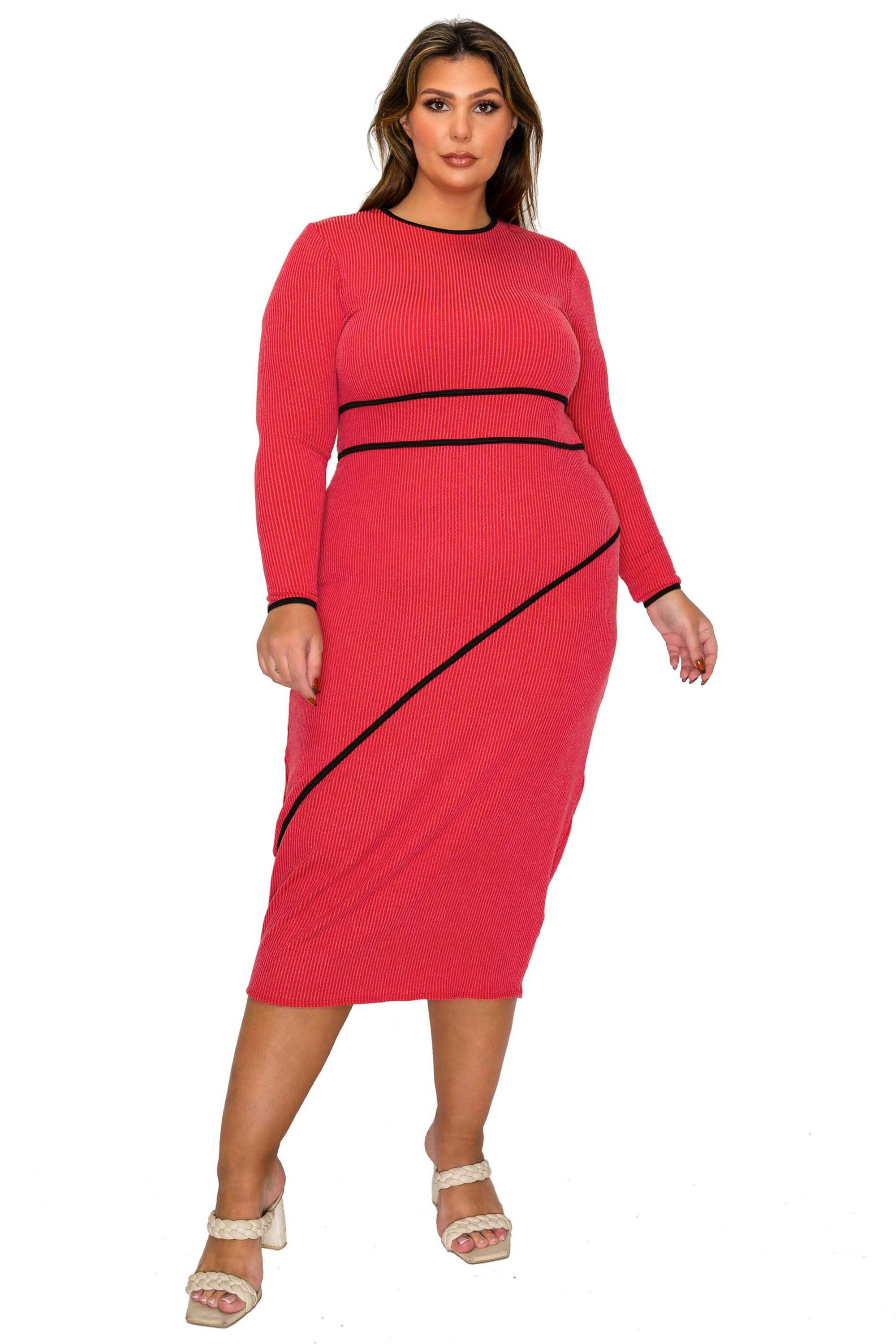 Elora Sweater Dress, Red / Red, hi-res image number 0