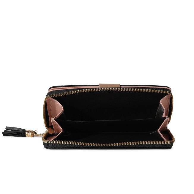 Haute Sauce Women's Quilted Wallet, Black / Black, alternate image number null