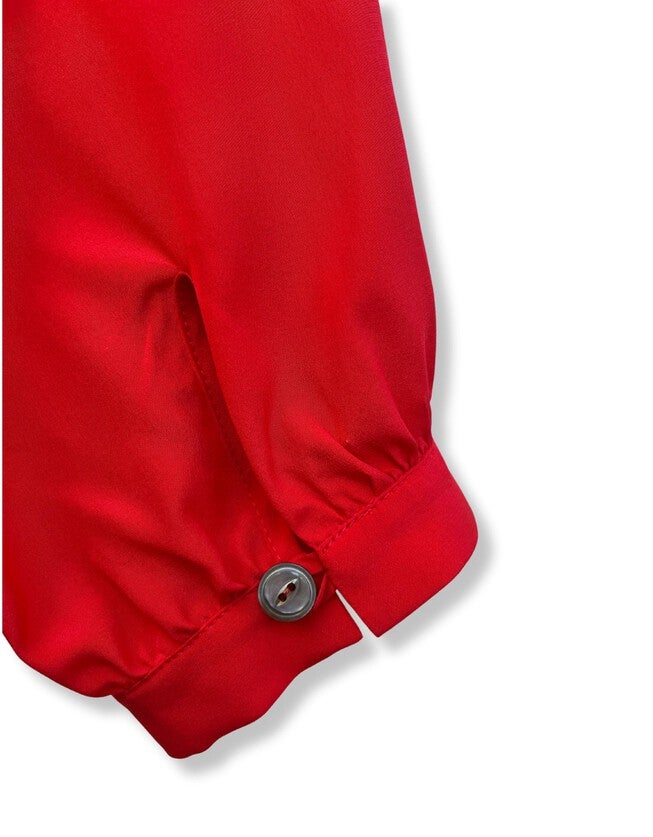 Stevie Blouse - Red Silk, Red / Red, alternate image number 2