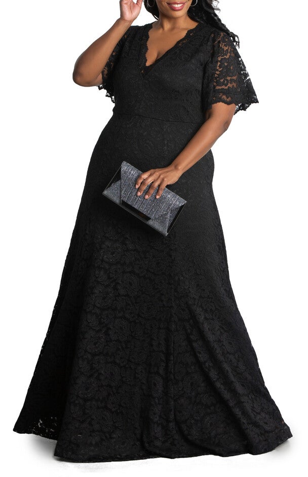 Symphony Lace Evening Gown, ONYX / Black, alternate image number null